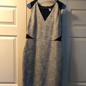 J Crew Navy Tweed Sheath Knee-length Dress Size 12